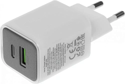 Сетевое зар./устр. Hoco N46 Glorious 20W 3A (PD+QC+AFC) USB-A/Type-C универсальное белый (35301)