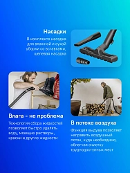 Строительный пылесос Karcher WD 3 V-17/4/20 1000Вт (уборка: сухая/сбор воды/выдув) желтый