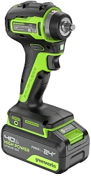 Гайковерт Greenworks G24IW200 аккум. патрон:квад.3/8" (3803607CUB)