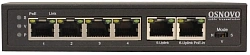 Коммутатор Osnovo SW-20600/D (L2) 6x100Мбит/с 4PoE 87W неуправляемый