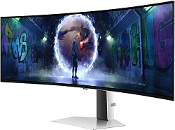 Монитор Samsung 49" Odyssey OLED G9 S49DG932SIXCI серебристый OLED LED 32:9 HDMI полуматовая HAS 250cd 178гр/178гр 5120x1440 240Hz FreeSync Premium Pro DP USB 12.9кг