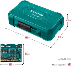 Набор бит Kraftool 26066-H51 универсал. (51пред.) для шуруповертов