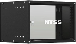 Шкаф коммутационный NTSS Lime (NTSS-WL6U5535GS-BL) настенный 6U 550x350мм пер.дв.стекл несъемн.бок.пан. 30кг черный 270мм 8.4кг 110град. 370мм IP20 сталь