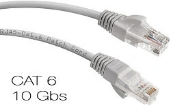 Патч-корд Premier 10Гбит/с UTP 4 пары cat.6 CCA 3м серый RJ-45 (m)-RJ-45 (m) (5-971 3.0)