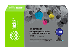 Картридж струйный Cactus CS-EPT6035 T6035 св.голуб.пигм. (220мл) для Epson Stylus PRO 7880/9880 с чипом