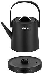 Чайник электрический Kitfort КТ-6754 1л. 1200Вт черный корпус: нерж.сталь