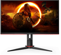 Монитор AOC 27" Q27G2U черный/красный VA LED 16:9 HDMI матовая HAS Piv 250cd 178гр/178гр 2560x1440 144Hz FreeSync Premium DP 2K USB 5.2кг