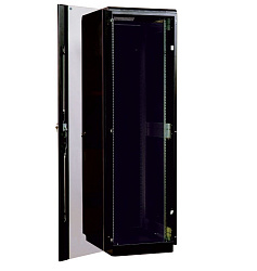 Шкаф коммутационный ЦМО (ШТК-М-42.8.8-1ААА-9005) напольный 42U 800x800мм пер.дв.стекл задн.дв.стал.лист 2 бок.пан. 500кг черный 655мм 123.39кг 180град. 2030мм
