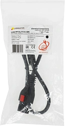 Шнур питания Lanmaster LAN-PP13L/14-0.5-BK C13-С14 проводник.:3x0.75мм2 0.5м 220В черный
