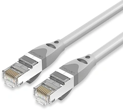 Патч-корд Vention IBHHAA 10Гбит/с STP 4 пары cat.6A Cu molded 0.3м серый RJ-45 (m)-RJ-45 (m)