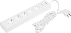Сетевой фильтр Philips CHP2155WB/51 3м (5 розеток) белый (коробка)