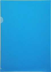 Папка-уголок Бюрократ -E310/1BLU A4 пластик 0.18мм синий