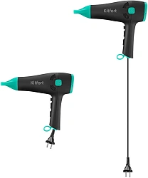 Фен Kitfort КТ-3222 2000Вт черный/бирюзовый