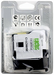 Картридж струйный Cactus CS-LC980BK черный (16мл) для Brother DCP-145C/165C/MFC-250C/290C с чипом