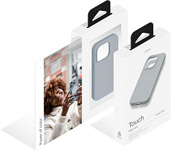 Чехол (клип-кейс) uBear для Apple iPhone 15 Pro Touch Mag Case with MagSafe серый (CS265MG61PTH-I23M)