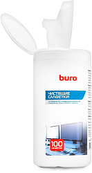 Салфетки Buro BU-Tscrl для экранов ЭЛТ мониторов/плазменных/ЖК телевизоров/мониторов с покрытием из стекла туба 100шт влажных