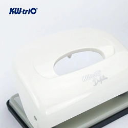 Дырокол Kw-Trio Dolphin 096X9 макс.:16лист. пластик ассорти отв.:2 с линейкой