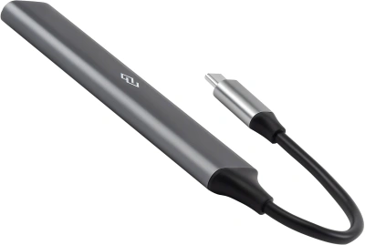 Разветвитель USB-C Digma DHUB-5USB-AC-3.0 5порт. серебристый