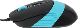 Мышь A4Tech Fstyler FM10 черный/синий оптическая 1600dpi USB 4but (FM10 BLUE)