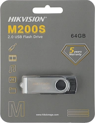 Флеш Диск Hikvision 64GB M200S Hiksemi HS-USB-M200S/64G USB2.0 черный
