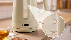 Чайник электрический Bosch TWK1M127 1.7л. 2400Вт бежевый корпус: пластик