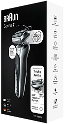 Бритва сетчатая Braun Series 7 71-S1000s реж.эл.:3 питан.:аккум. серебристый/черный