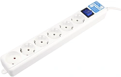 Сетевой фильтр Powercube SPL(5+1)-16B-P-3M-WHITE 3м (6 розеток) белый (коробка)