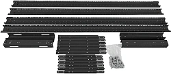 Стойка двухрамная NTSS NTSS-2POR24U/600-1000-BL 24U 550ммx1000мм 600кг черный