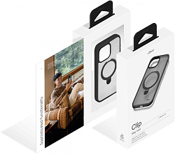 Чехол (клип-кейс) uBear для Apple iPhone 15 Clip Mag Case with MagSafe черный (CS296BL61RG-I23M)