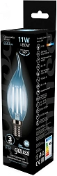 Лампа филам. Gauss Filament 11Вт цок.:E14 свеча 220B св.свеч.бел.нейт. CF35 (упак.:10шт) (104801211)