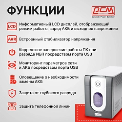 Источник бесперебойного питания Powercom Imperial IMD-1500AP 900Вт 1500ВА черный