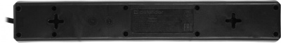 Сетевой фильтр Defender DFS 151 1.8м (6 розеток) черный (коробка)