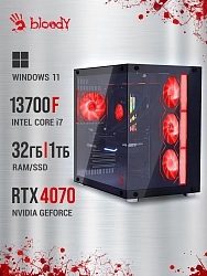 ПК Bloody BD-PC CZ79C3 MT i7 13700F (2.1) 32Gb SSD1Tb RTX4070Ti Super 16Gb Windows 11 Home 64 GbitEth 850W черный (RUS) (2086015)