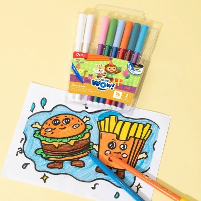 Фломастеры Deli EC167 Colorwow ПВХ с подвесом (8шт.)