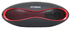 Колонка порт. Hyundai H-PAC100 черный 3W 1.0 BT/3.5Jack/USB