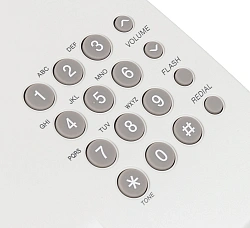 Телефон проводной Panasonic KX-TS2350RUW белый