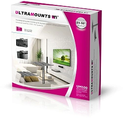 Кронштейн-подставка для DVD и AV систем Ultramounts UM500 черный макс.3кг настенный