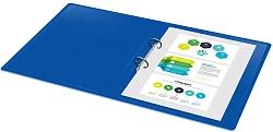 Папка на 2-х кольцах Silwerhof Eco SE-0420/2RBLU A4 пластик 0.5мм кор.30мм синий