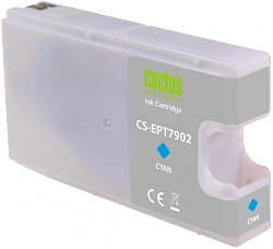 Картридж струйный Cactus CS-EPT7902 79XL голуб.пигм. (24мл) для Epson WorkForce WF-4630 Pro/WF-4640 Pro/WF-5110 Pro с чипом