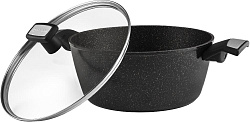 Кастрюля Polaris Monolit 20C 2.3л. d=20см (с крышкой) черный (015248)