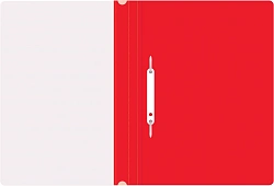 Папка-скоросшиватель Silwerhof Eco SE-PSE20/RED A4 прозрач.верх.лист пластик красный 0.11/0.13