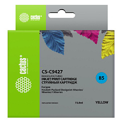 Картридж струйный Cactus CS-C9427 №85 желтый (72мл) для HP DJ 30/130 с чипом