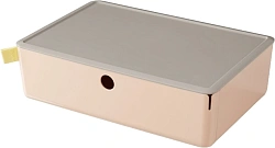 Короб для хранения Deli XDM30pink 1 выдвижной ящик розовый пластик