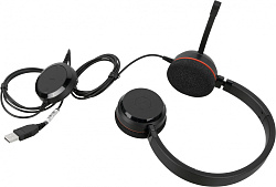 Наушники с микрофоном Jabra Evolve 20 MS Stereo черный 1.2м накладные USB оголовье (4999-823-109)