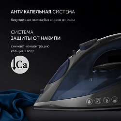 Утюг Polaris PIR 2430K 2400Вт синий/черный