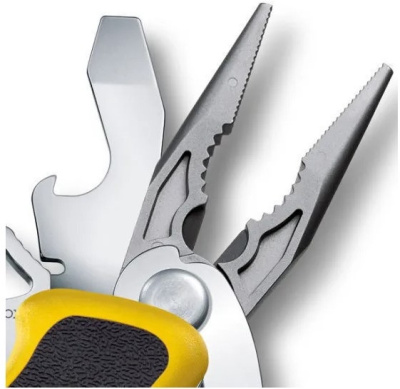 Нож перочинный Victorinox Ranger Boatsman MW Grip (0.9798.MWC8) 130мм 22функц. желтый/черный карт.коробка