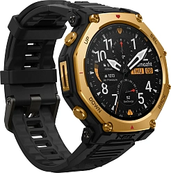 Смарт-часы Amazfit T-rex 3 Pro A2444 48мм 1.5" AMOLED корп.золотистый рем.черный разм.брасл.:22мм (1747223)