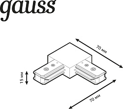Соединитель Gauss TR107 черный