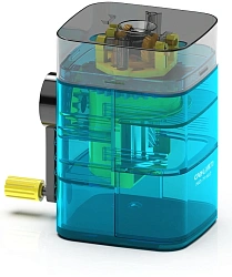 Точилка для карандашей механическая Deli 71162Blue 1 отверстие пластик синий