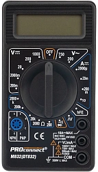 Мультиметр PROconnect M832 DT832 цифровой черный (13-3012)